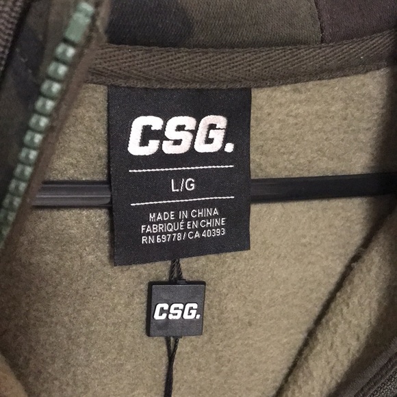 NWT, CSG Mens Zippered Jacket, Large - Picture 3 of 7